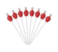 PATIKIL 3" Spille da Cucire a Teschio, 8Pz Spille Dritte in Acciaio con Testa a Teschio per Decorazioni Fai da Te, Lavori di Cucito e Quilting, Rosse