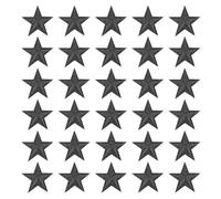 PATIKIL 30 Pc Stelle Adesive Da Cucire Stelle Ricamate Nero 1" x 1"