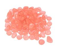 PATIKIL 300pz Bagliore Rocce 8-11mm Bagliore Sassolini Decorazione Buio Luminoso Pietre Decoro Fai-da-Te Decorativo Rosso per Giardino, Vaso Pianta, Pesce Acquario