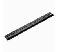 PATIKIL 30cm/12" Righello Da Taglio In Alluminio, Righello A Forma Di L Con Base Antiscivolo In Gomma Accessorio Per Misurazione Per Uso Sicuro Misurazione Lunghezza Taglio, Nero