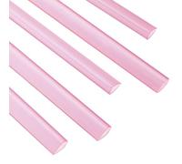 PATIKIL 30pz Barre Rilegatura, 8mm Dorsi Plastici Rilegatura Capacità 50 Fogli Formato A4 Raccoglitore per Relazioni a Forma Goccia per Copertina Relazione Curriculum, Trasparente Rosso