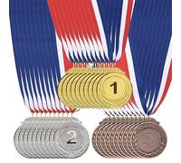 PATIKIL 30pz Oro Argento Bronzo Premio Metalli, 2" Olimpico Stile Premio Medaglie 1° 2° 3° Premi con Nastro per Team Giochi Sport Competizioni