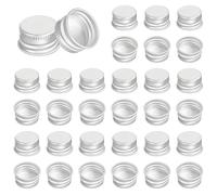PATIKIL 36 Pezzi Coperchi A Vite Rotondi In Metallo Da 20mm, Coperchi In Alluminio Per Barattoli Mason, Tappi A Vite Per Contenitori Da Laboratorio, Per Domestica, Per Snack, Argento
