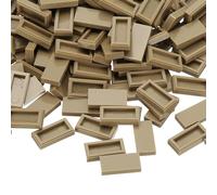 PATIKIL 370 Pezzi blocco Piatti All'Ingrosso, 1x2 Piastrelle Quadrate Color Kaki Classiche Superficie Liscia Mini Accessori Per Mattoncini Compatibili Con Kit Di Costruzione