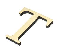 PATIKIL 3D Acrilico Alfabeto Specchio Muro Adesivi Lettera T Autoadesivo Casa Decor Lettera Segno Arte Adesivo Decal per Fai-da-Te Casa Decorazione Luce Oro