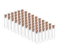 PATIKIL 3ml Plastica Prova Provette con Tappi Sughero, 60pz Provette 60x12mm per Festa Scientifica Decorazione Caramella Perlina Contenitore Bagno Sale Laboratorio Utilizzo, Trasparente