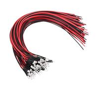 PATIKIL 3mm LED Diodo Luce, 50 Pz 3-6V DC Pre Cablati Mini LED Luci Lampadine Lampada A Emissione Luce Per RC DIY Indicatore Illuminazione, Luce Bianca Calda