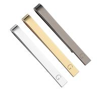 PATIKIL 3Pcs Fermacravatte Per Uomo, Acciaio Inossidabile Lettera G Set Di Puntine Per Cravatta Con Scatola Regalo Per Matrimonio Festa Del Papà, Argento/Oro/Nero