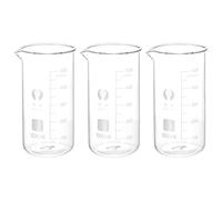 PATIKIL 3pz 500ml Alto Form Vetro Berna, 3.3 Borosilicato Vetro Graduato Stampato Scale Misurazione Tazze con Beccuccio per Cucina Laboratorio Liquidi