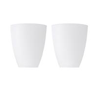PATIKIL 4,5" Alto 3,9" Diametro 1,2" Montatore Plastica Paralume, 2 Pacco Plastica Paralume Sostituzione Lampadina Chiaro Cover per LED Piantana Tavolo Lampada Bianco