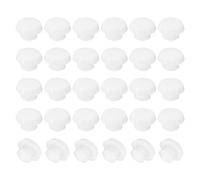 PATIKIL 4,5mm Diametro Tappo Rotondo Silicone, 40pz Tipo Bloccaggio Tappo Foro Mobili Pulsante Copertura Protettiva a Testa Piatta per Foro 4-4,5mm per Sigillare Cilindro Passacavi, Bianco