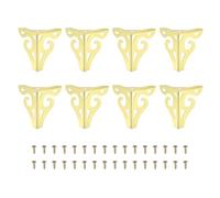 PATIKIL 4.7 Pollici Gambe Mobili Traforate, Set Di 8 Piedi Divano Moderni In Metallo Triangolare Sostituzione Gambe Divano Per Cassettiera Tavolo Sedia Pouf Libreria Guardaroba, Oro