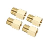PATIKIL 4 Pack Ottone Raccordo Tubo Esagonale, 1/4" NPT Maschio a 1/4" NPT Femmina Adattatore Riduttore Estensione Tubo per Miscelatore Vasca Doccia, Dorato