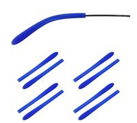 PATIKIL 4 Paia Di Aste Per Occhiali Di Ricambio, Terminali In Silicone Antiscivolo Per Astine Di Occhiali Adatti A Montature In Metallo 1.6x2.4mm Per Occhiali Da Sole E Da Vista, Blu