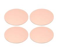 PATIKIL 4 Pcs Lamiere Metalliche Stampate, 90mm Targhette Tonde Lamiere Metalliche Dischi Fogli Cerchi per Incisione Laser Stampa Targhette per Cani Portachiavi, Spessore 1.0mm, Tono Rame