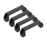 PATIKIL 4 Pezzi Maniglie per Mobili in Plastica, Distanza Fori 120mm, Maniglia Quadrate Pomelli Ferramenta per Cassetti Cucina Bagagli Attrezzature Meccaniche Ante Armadietti, Nero