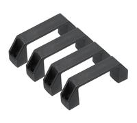 PATIKIL 4 Pezzi Maniglie per Mobili in Plastica, Distanza Fori 90mm, Maniglia Quadrate Pomelli Ferramenta per Cassetti Cucina Bagagli Attrezzature Meccaniche Ante Armadietti, Nero