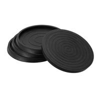 PATIKIL 4 Pollici Tappi in Gomma per Mobili, 4 Pezzi Sottobicchieri Antiscivolo Rotondi per Mobili Tazze Antiscivolo per Piedini di Mobili Protezioni Fermi, Nero