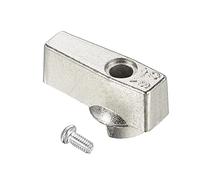 PATIKIL 40 x 29 mm Valvola Controllo Manopola, Ghisa T Manovella Ala Maniglia Interruttore Sostituzione con Viti per Bagno Cucina, Argento Tono