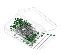 PATIKIL 400pz Cucito Spilli 1,5" per Tessuto Decorativo Scuro Verde | Palla perleta Testa Spilli Dritti Spillo, Tessuto Fai-da-Te