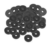 PATIKIL 40pz Rondelle Piatte in Gomma M4, Rondella Piatta 4mm ID x 13mm OD x 3mm Spessore Anello Tenuta Separatore Guarnizione per Tubo Rubinetto Tubo Acqua Bullone Fissaggio, Nero