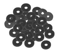 PATIKIL 40pz Rondelle Piatte in Gomma M5, Rondella Piatta 5mm ID x 18mm OD x 2mm Spessore Anello Tenuta Separatore Guarnizione per Tubo Rubinetto Tubo Acqua Bullone Fissaggio, Nero