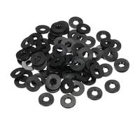 PATIKIL 40pz Rondelle Piatte in Gomma M6, Rondella Piatta 6mm ID x 14mm OD x 2,5mm Spessore Anello Tenuta Separatore Guarnizione per Tubo Rubinetto Tubo Acqua Bullone Fissaggio, Nero