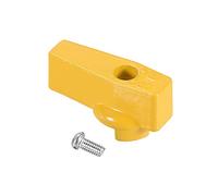 PATIKIL 43x20mm Valvola Controllo Pomello, Ghisa T Manovella Ala Maniglia Interruttore Sostituzione con Viti per Bagno Cucina, Giallo