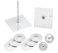 PATIKIL 450pz Perforati Isolamento Perni 2-1/2" 1.5" Autobloccanti Rondelle rotondo 7/8" Alluminio Isolamento Supporti Cappuccio Rondelle per Pavimento Soffitto 150set/450pezzi