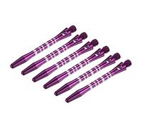 PATIKIL 45mm Dardo Alberi, Medio 2BA Filetto Alluminio Dardo Gambi Dardo Accessori Lancio Raccordo per Acciaio Punta - 6pz (Argento Tono, Viola)