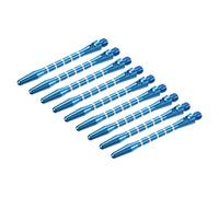 PATIKIL 48mm Dardo Alberi, Medio 2BA Filetto Alluminio Dardo Gambi Dardo Accessori per Acciaio Punta - 9pz (Blu)