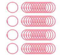 PATIKIL 48Pezzi Anelli a Fogli Mobili, 1,2 Pollici Anelli Aperti in Metallo Resistente per Schee, Anelli per Documenti Ufficio, Rosa Chiaro