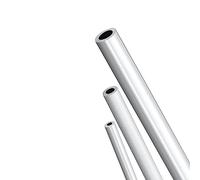 PATIKIL 4mm 5mm 6mm ODx1mm Parete Spessore 300mm Lunghezza Liscio Rotondo Tubo Tubatura, 3pz 6063 Tubo in alluminio