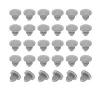 PATIKIL 4mm Diametro Tappo Rotondo Silicone, 30pz Tipo Bloccaggio Mobili Tappo Foro Pulsante Protettivo Copertura Testa per Foro 2,5-4mm per Sigillare Foro Cilindro Passacavi, Grigio