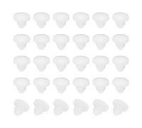 PATIKIL 4mm Diametro Tappo Rotondo Silicone, 30pz Tipo Bloccaggio Mobili Tappo Foro Pulsante Protettivo Copertura Testa per Foro 2,5-4mm per Sigillare Foro Cilindro Passacavi, Bianco