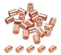 PATIKIL 4mm Manicotti Arresto per Fune Metallico Tono Oro 20 Pezzi