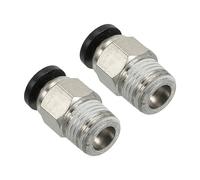 PATIKIL 4mm x 1/8"NPT Raccordi Push to Connect Filettatura Maschio, 2pz Raccordi Diritti ad Innesto Rapido Linea Pneumatica Tubo Articolato per Aria Acqua