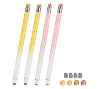 PATIKIL 4Pz Penne Stilo per Schermi Touch, 2" 1 Penna stilo Universale ad Alta Sensibilità per Telefoni Tablet Laptop Dispositivi con Schermo Touch, Giallo Rosa