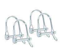 PATIKIL 4pz Perno di Bloccaggio per Albero 6x45mm Perno Accoppiamento Rimorchio Perni di Sicurezza Pto Archetto Contenimento Rotondo per Camion Rimorchi Falciatrici Trattori Barche