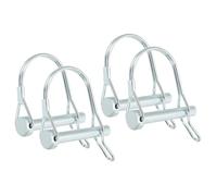 PATIKIL 4pz Perno di Bloccaggio per Albero 8x45mm Perno Accoppiamento Rimorchio Perni di Sicurezza Pto Archetto Contenimento Rotondo per Camion Rimorchi Falciatrici Trattori Barche