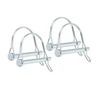 PATIKIL 4pz Perno di Bloccaggio per Albero 8x65mm Perno Accoppiamento Rimorchio Perni di Sicurezza Pto Archetto Contenimento Rotondo per Camion Rimorchi Falciatrici Trattori Barche