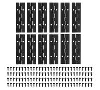 PATIKIL 4x1.2 Inch Cerniera Per Pianoforte, 12 Pcs Cerniera Continua In Acciaio Inossidabile 304 Con Fori Per Porte Cancelli Pianoforte Scatole Di Legno Armadi Barca, Nero