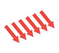 PATIKIL 4x1" Freccia Adesivo, 4Set / 24pz Direzionale Cartello PVC Adesivo Rimovibile Pavimento Adesivo per Pavimento Muro Marcatura, Rosso