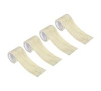 PATIKIL 5.7cm x 4.57m Pellicola Adesiva Legno 4pz, Nastro Autoadesivo Realistico con Texture per Riparazioni di Pavimenti Porte Mobili Armadi Scrivanie, Quercia Grigia