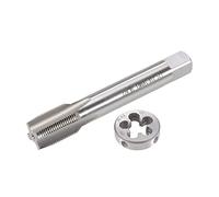 PATIKIL 5/8-24 UNEF Maschiatura & Dado Set, 1pz Vite Filo Metrico Maschiatura Macchina Alta Velocità Acciaio e 1pz Rotondo Filettatura Filettatura Lega Utensile Acciaio
