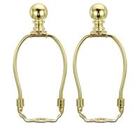 PATIKIL 5" Lampada Arpa Kit con Terminale, 2 Set Staccabile Lampada Ombra Staffa Supporto, Fai da Te Illuminazione Accessori per Tavolo Lampade Terra Lampade, Oro Tono