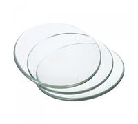 PATIKIL 50 mm Diametro Vetro Orologio 3 pz Coperchio Becher Bordi Lisci Arco Smussato per Laboratorio Trasparente