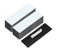 PATIKIL 50 Pezzi Badge Nome Vuoti 25 x 75mm ABS Bianco