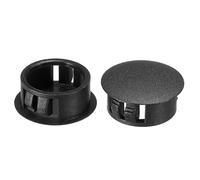 PATIKIL 50 Pezzi Tappi Copriforo per Fori in Plastica 20mm Vite Paraurti Tappo Foro Rotondi a Scatto a Filo Vite Tappi Copertura per Mobili Cucina Fori Rotondi Cassetto, Nero