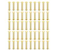 PATIKIL 50 Set di Viti Chicago, Viti a Pressione Phillips M5x25mm, Bulloni a Pressione Raccordi Pelle, Rivetti Ottone, Connettori Acciaio Cinture Pelle, Album di Foto Scrapbook, Dorato